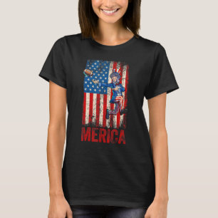 Football Uncle Sam 4th Of July Boys Men American U T-Shirt