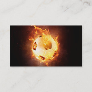 Football under Fire, Ball, Soccer Business Card