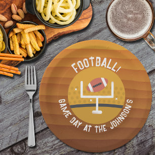 Football Upright Game Day Paper Plate
