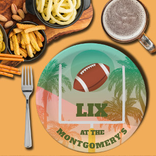 Football Uprights Party Paper Plate
