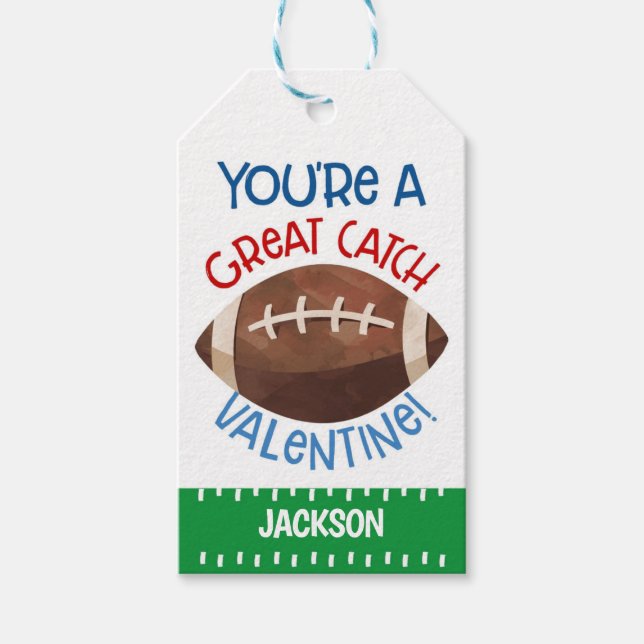 Football Valentine Favour Tag (Front)