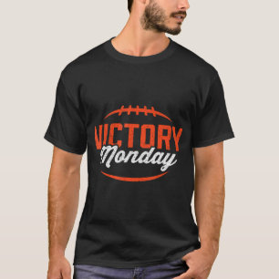 Football Victory Monday Orange Text Game Day T-Shirt