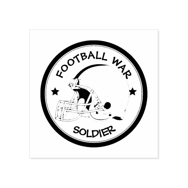 Football Warrior Rubber Stamp (Imprint)