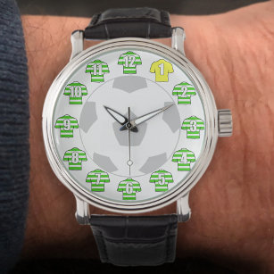Football Watch - with Green Hooped Shirts