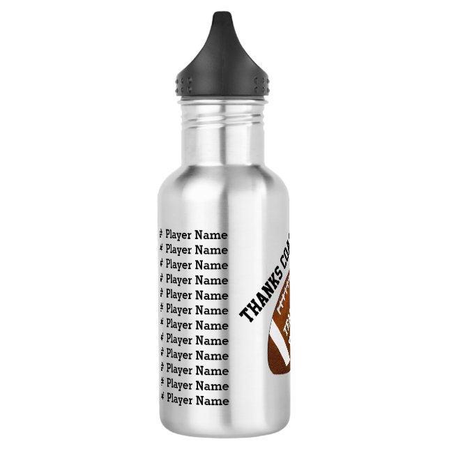 Football Water Bottles for Coaches or Players (Left)