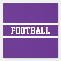 FOOTBALL White Racing Stripes On Royal Purple