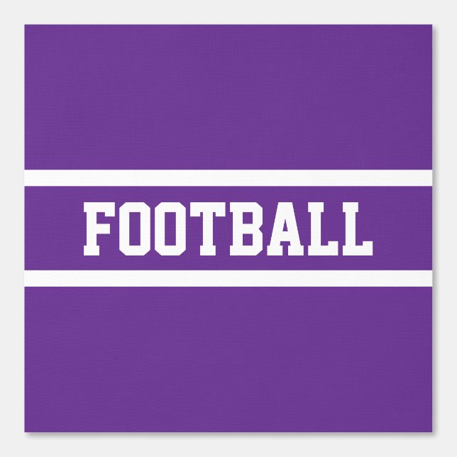 FOOTBALL White Racing Stripes On Royal Purple Wallpaper (Front)