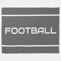 FOOTBALL White Text Stripes On Professional Gray