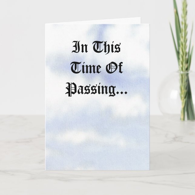FOOTBALL WIDOW SYMPATHY CARD (Front)
