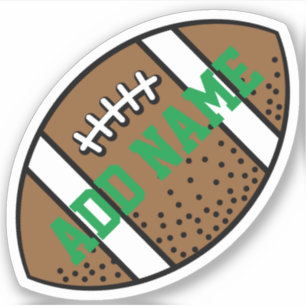 Football with Custom Name Green