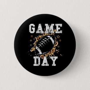 Football Women Leopard Print Football Fan Football 6 Cm Round Badge