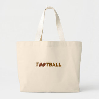 FOOTBALL word tote bags in brown