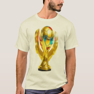 Football World Champion Gold Cup Award PNG T-Shirt
