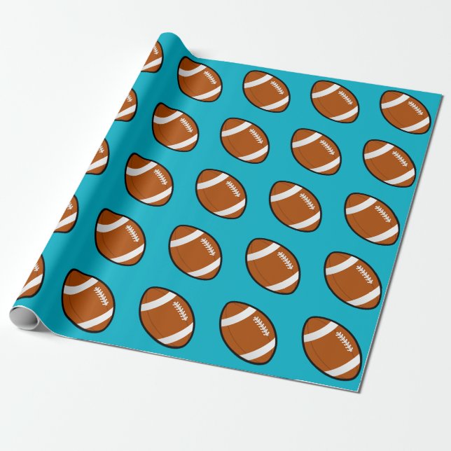 Football Wrapping Paper (Unrolled)