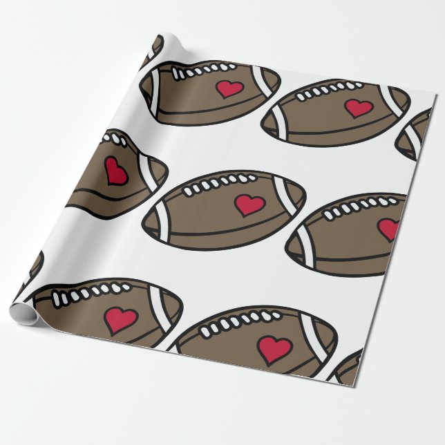 Football Wrapping Paper (Unrolled)