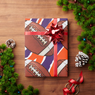 Football wrapping paper-Tiger Design Wrapping Paper