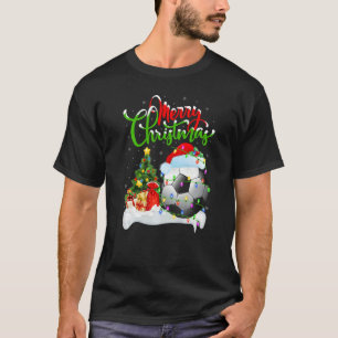 Football  Xmas Decorations Santa Football Christma T-Shirt
