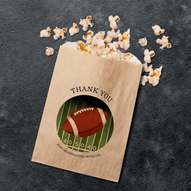 Football Yard Lines Super Sports Fan Favour Bags (Football yard lines super sports fan paper favor bags)