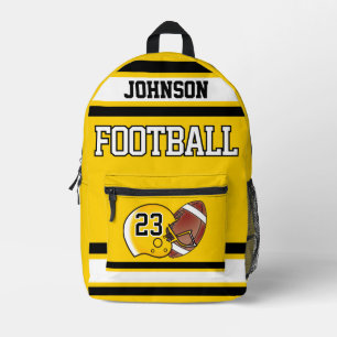 Football Yellow - Editable Printed Backpack