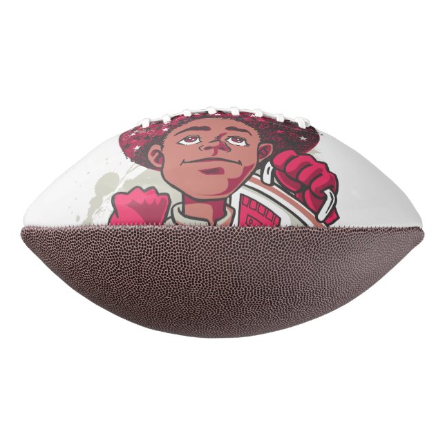 Football – YOUTH Power Afro & Boombox Urban Design American Football (Rotated 270)
