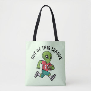 Footballer Alien Tote Bag