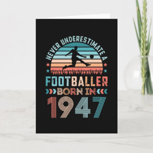 Footballer born 1947 Football 80th Birthday Gift Card