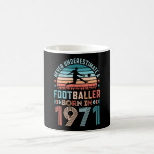 Footballer born 1971 Football 50th Birthday Gift Coffee Mug