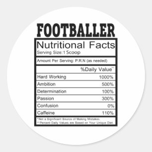 Footballer Classic Round Sticker