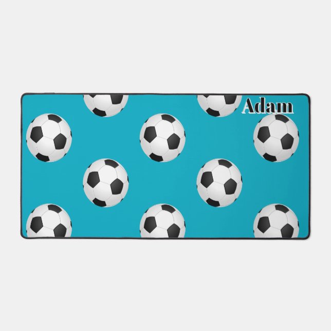Footballer, Football Enthusiast Personalised Desk Mat (Front)