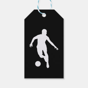 FOOTBALLER ( White silhouette ) Gift Tags