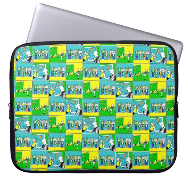 Footballers & Fans Laptop Sleeve (Front)