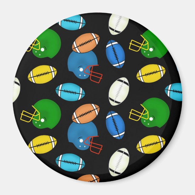 Footballs and Helmets theme Magnet (Front)