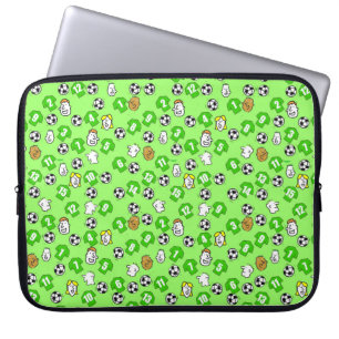 Footballs, Green Shirts, & Fans Laptop Sleeve