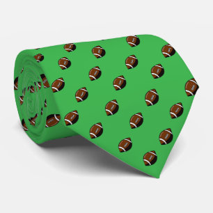 Footballs on Team Colour Green Tie