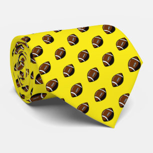 Footballs on Team Colour Yellow Tie