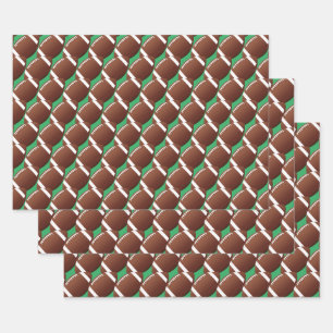 Footballs Sport Design Wrapping Paper Sets