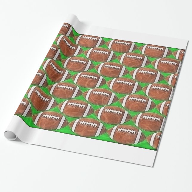 FOOTBALLS WRAPPING PAPER (Unrolled)