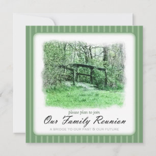 Footbridge Green Custom Family Reunion Invitation