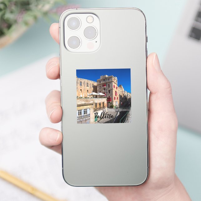 Footbridge, narrow street with stairs in Valletta (Phone)