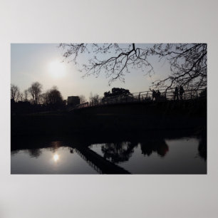 Footbridge over a River Poster