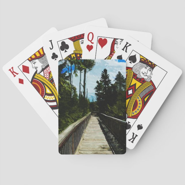 Footbridge Over Canadian Canyon Playing Cards (Back)