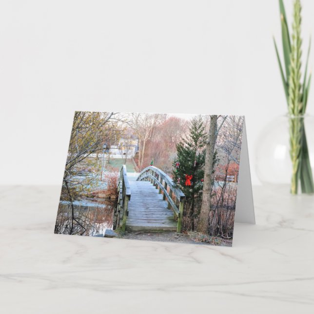 Footbridge over Jenney Pond 120522 Thank You Card (Front)