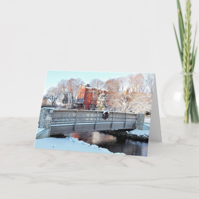 Footbridge over Town Brook, Plymouth, MA Card (Front)