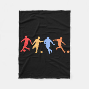 Footbyll Gifts - Retro Vintage Colours Footbyll Pl Fleece Blanket