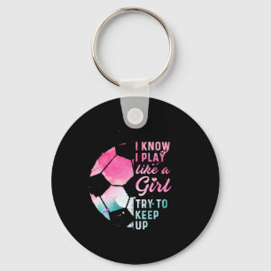 Footbyll Player Girls Mother Daughter Sister  Key Ring