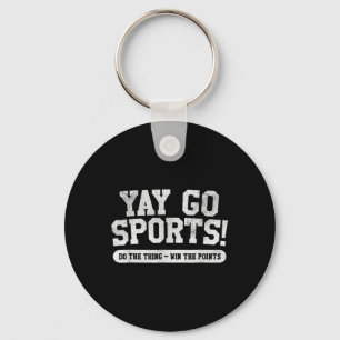 Footbyll Soccer Bysketbyll Team Fun Yay Go Sports Key Ring