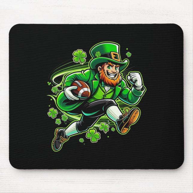 Footbyll St Patricks Day Irish Footll  Mouse Mat (Front)