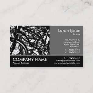 Footed Photo - 60pc Grey - Bicycle Rack HC Business Card
