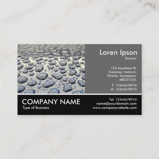 Footed Photo - 60pc Grey - Car Hood Business Card (Front)