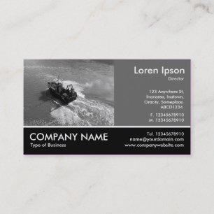 Footed Photo - 60pc Grey - Little Trawler Business Card
